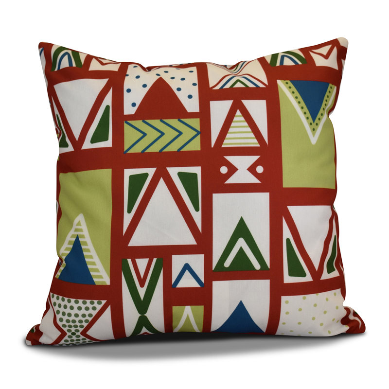 Housse de coussin carrée de noël pour l’extérieur et insert, H 16 po x l 16 po, Rouge