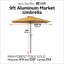Parasol 9 'Market
