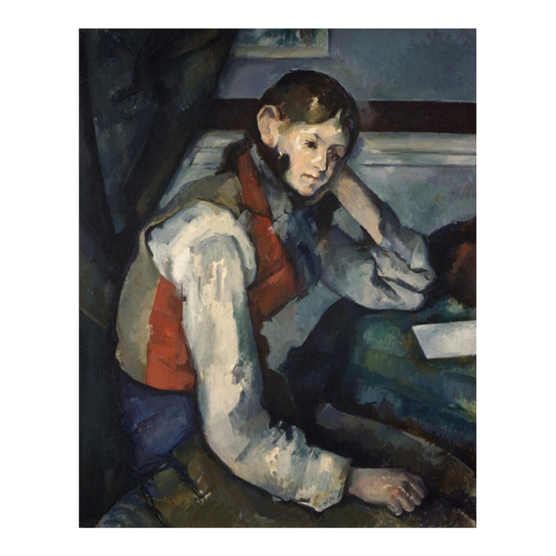 «Boy in a Red Waistcoat» par Paul Cézanne, impression giclée, H 28 po x l 22 po