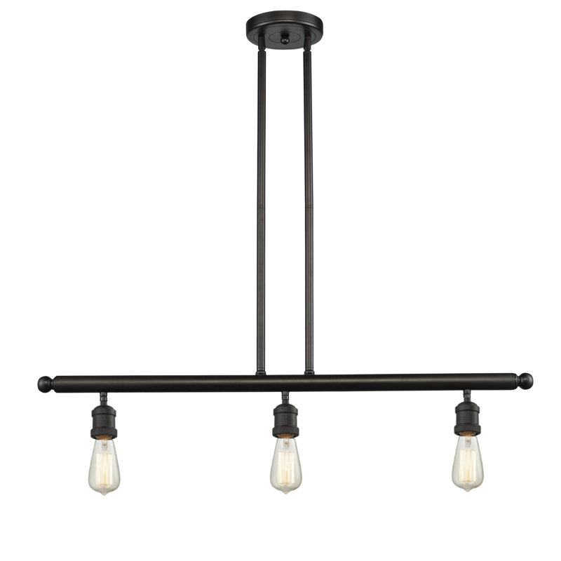 Plourde 3 - Light Kitchen Island Pendant, Oil Rubbed Bronze