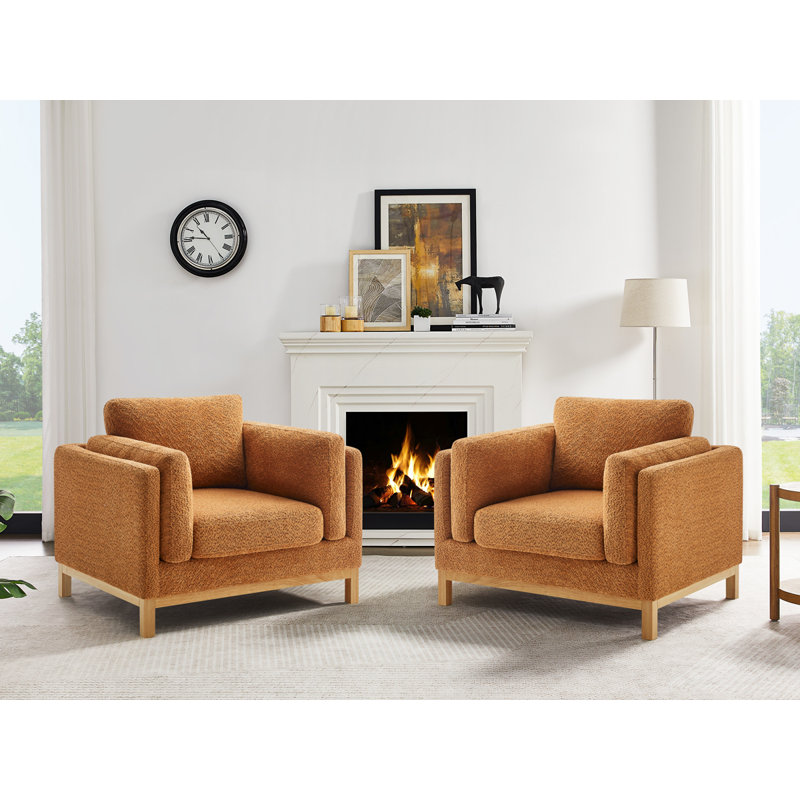 Chaises d'appoint surdimensionnées 41,34 po Chanequa, Curry