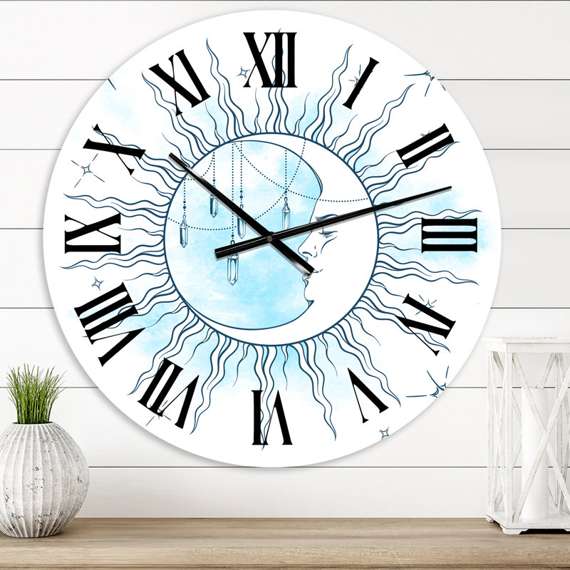 Horloge murale bohème et éclectique, Moyen