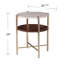 Table de bout ronde Ardmillan avec plateau en faux marbre