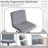 24.02‘’W Corduroy Task Office Chair With Non-Rolling Pads and Wheels-1828816781