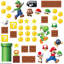Décalcomanie murale super mario 45 pièces Nintendo