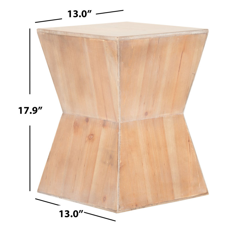 Drum End Table, Red Maple