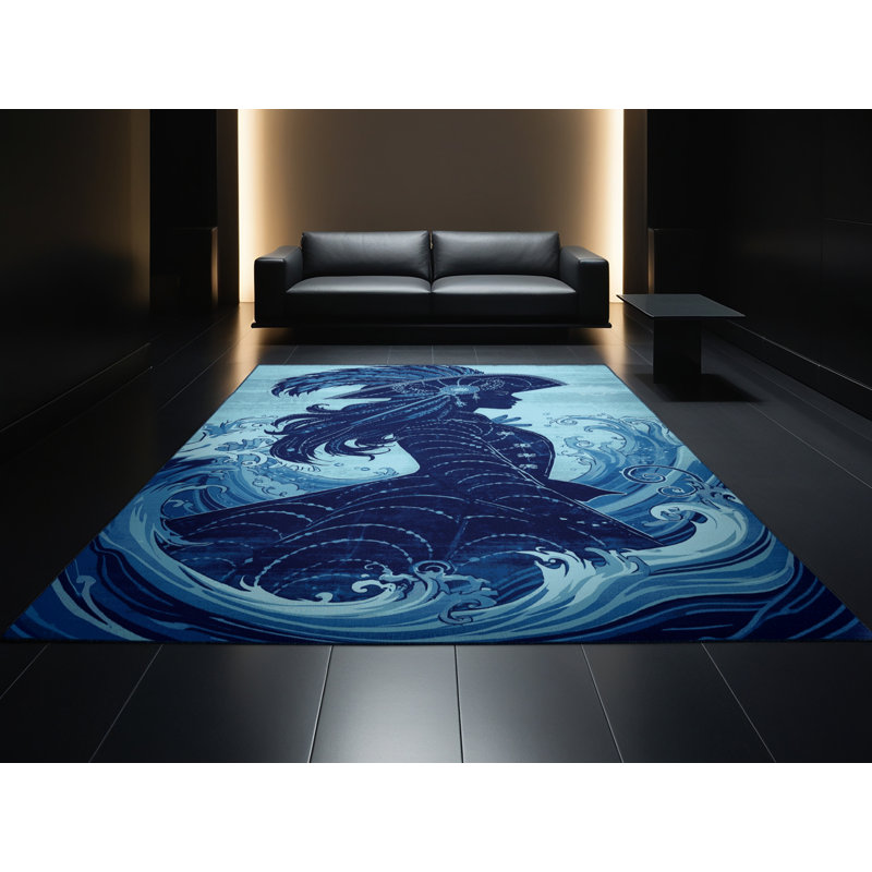 Tapis chic et luxueux lavable à la machine Coalmont, 2 pi x 3 pi