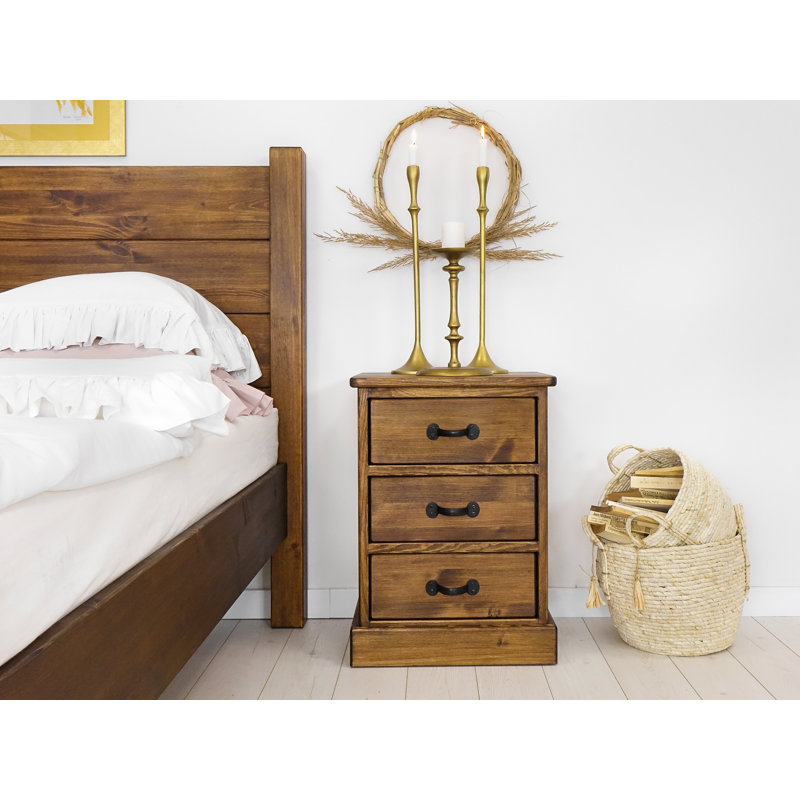 Dollard 50cm W Solid Wood Bedside Table