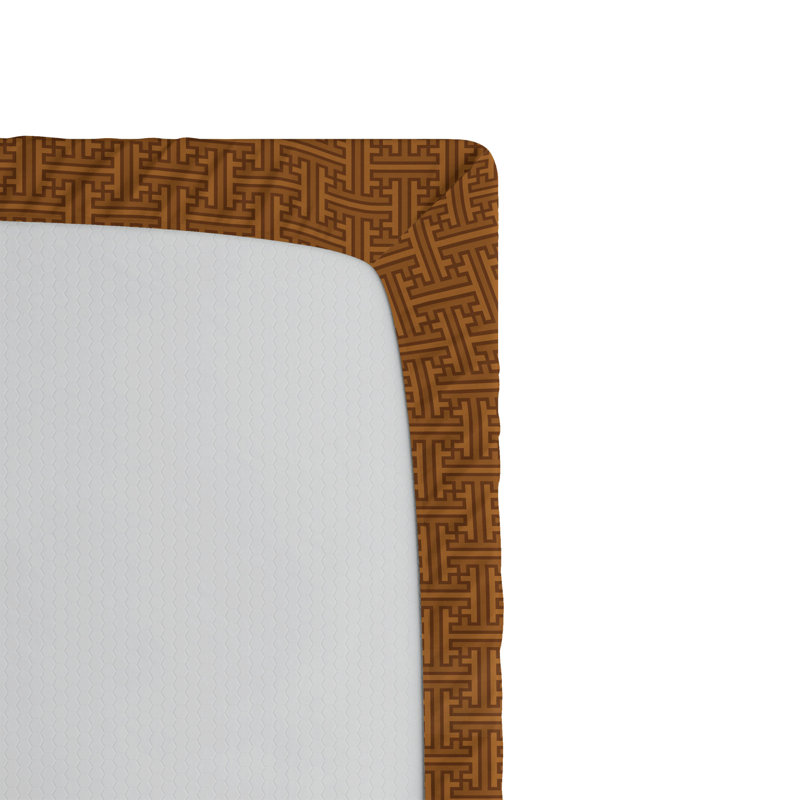 Drap-housse Ambesonne, paquet de 2, Drap-housse de taille double, Géométrique caramel pâle