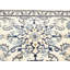 Tapis oriental rétro crème classique 2 x 3 Nain Tabas