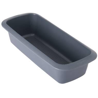Press Loaf Pan 10.75 inch x 6 inch x 2.6 inch, Ideal for Bread Baking Made with Non-Stick Coating for Home Kitchen and Catering. Bakeware Line, Gray