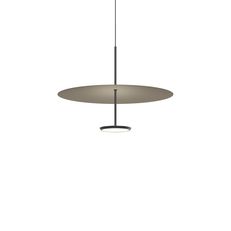 SKY DTW with Dome Metal Shade, 17.5" H x 24" W x 24" D, Matte Black;Taupe