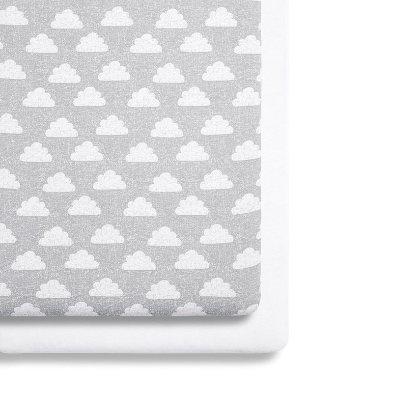  Ensemble de draps pour lit simple - Lit de bébé - Étoile grise