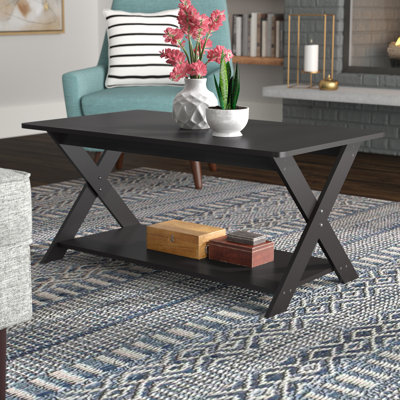 Arthurs Cross Legs Coffee Table with Storage