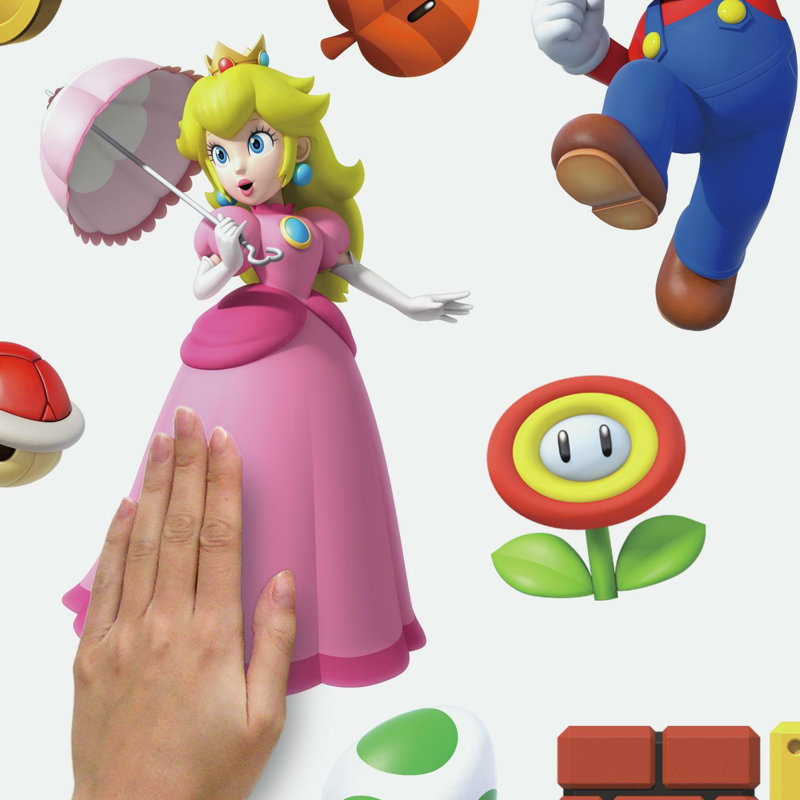 Super Mario Brothers Peel and Stick Wall Decals for Kids