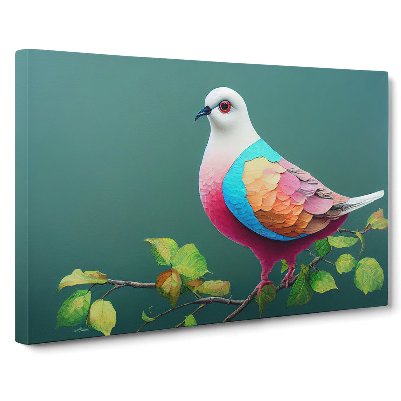 Cosmopolitan Dove Bird - Wrapped Canvas, 35cm H x 50cm W x 3cm D