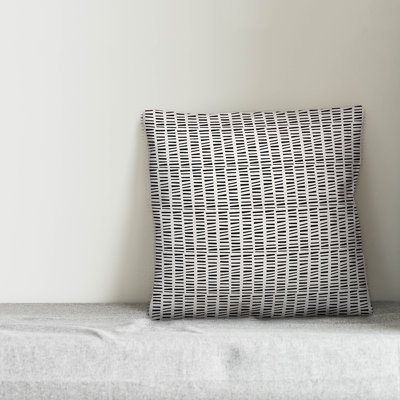 Tally Horizontal Lines Square Pillow Cover & Insert