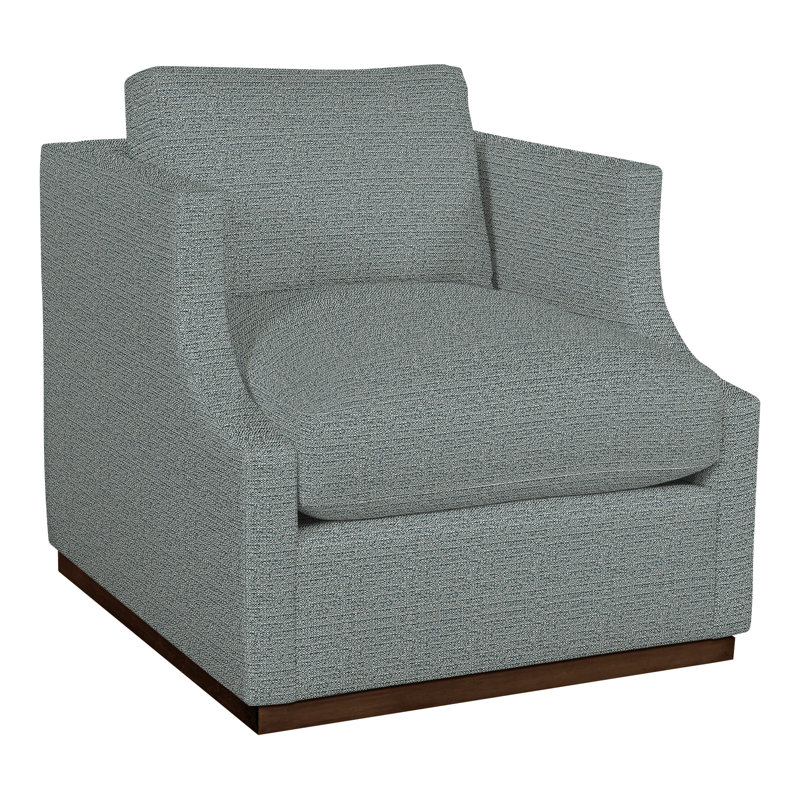 Thom Filicia Home 32" Wide Armchair, Tuck Cobalt Polyester Blend, Wrenn