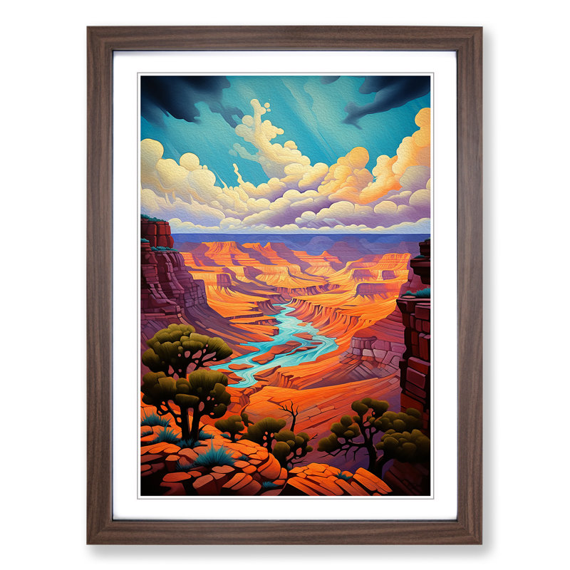 Grand Canyon Tachisme - Framed Print