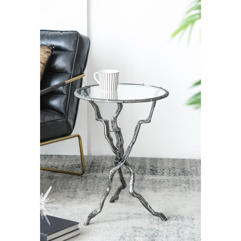 Harrami Glass Top End Table