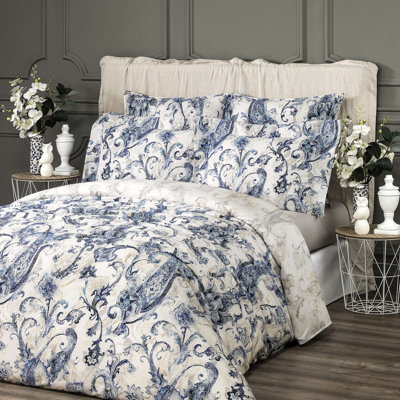 Santorini 100% Cotton Damask Fitted Sheet