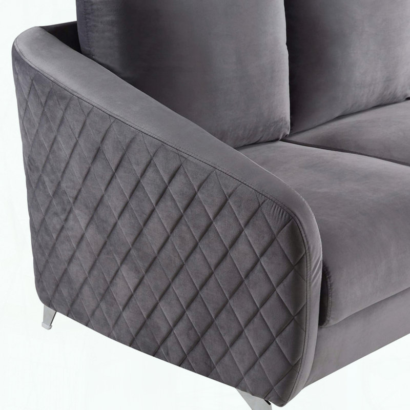 Fauteuil Livia Modern Chic - Velours gris