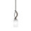 Mini-luminaire suspendu avec tige Hallmann avec verre de marbre blanc de 4 po