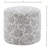 19-Inch Wide Round Pouf Ottoman Footstool, Versatile Upholstered Design For Living Room, Bedroom
