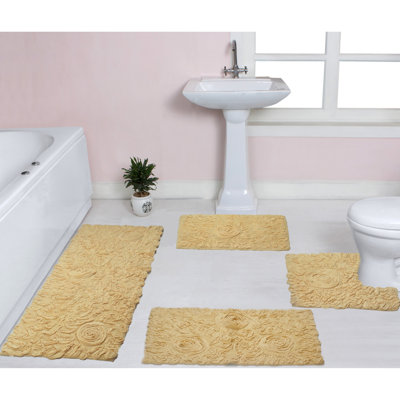 Ensemble de tapis pour salle de bain et tapis de contour antidérapants Freida