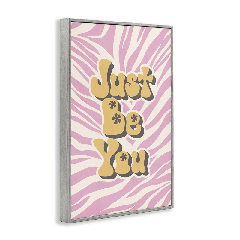 Just Be You on Zebra Black, estampe numérique par Nataly White, H 24 po x l 16 po, Giclée encadrée blanc bord de mer