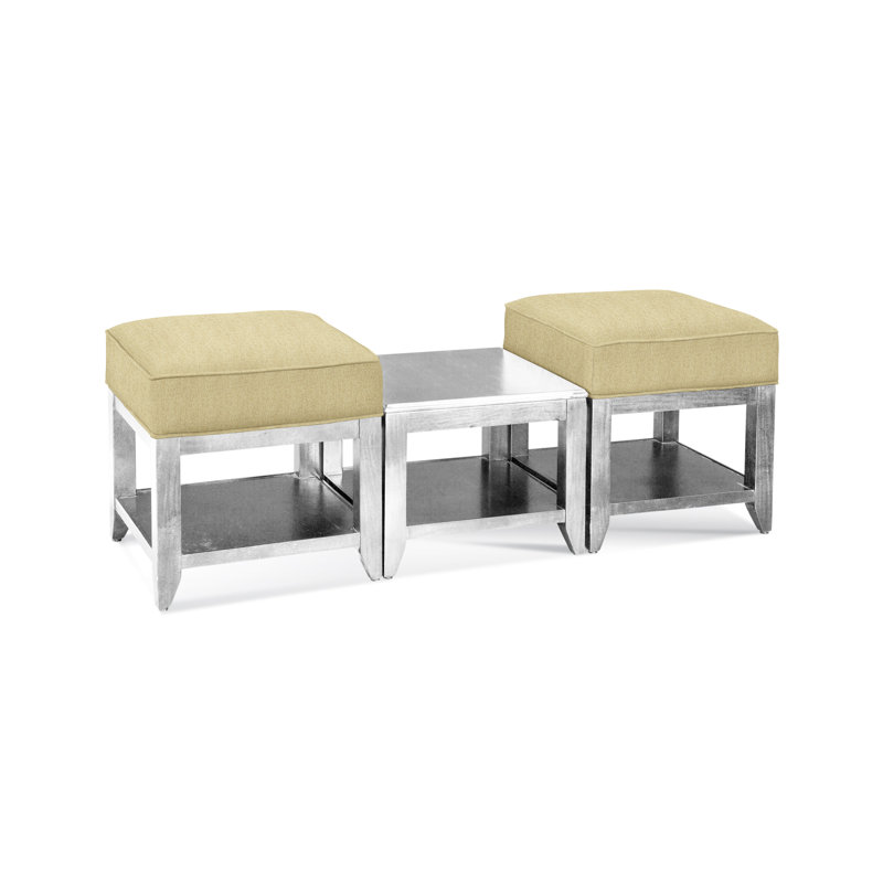 Elements Upholstered Cube Ottoman, Beige Sugar Performance; 0863-93, Java