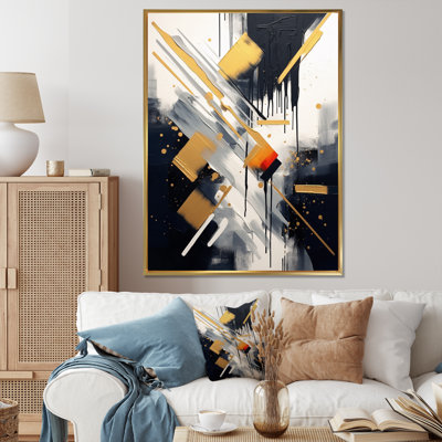 Noir et doré profondeur IV sur toile