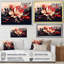 Beige rouge harmonie dans le chaos sur toile-884848443-884848442