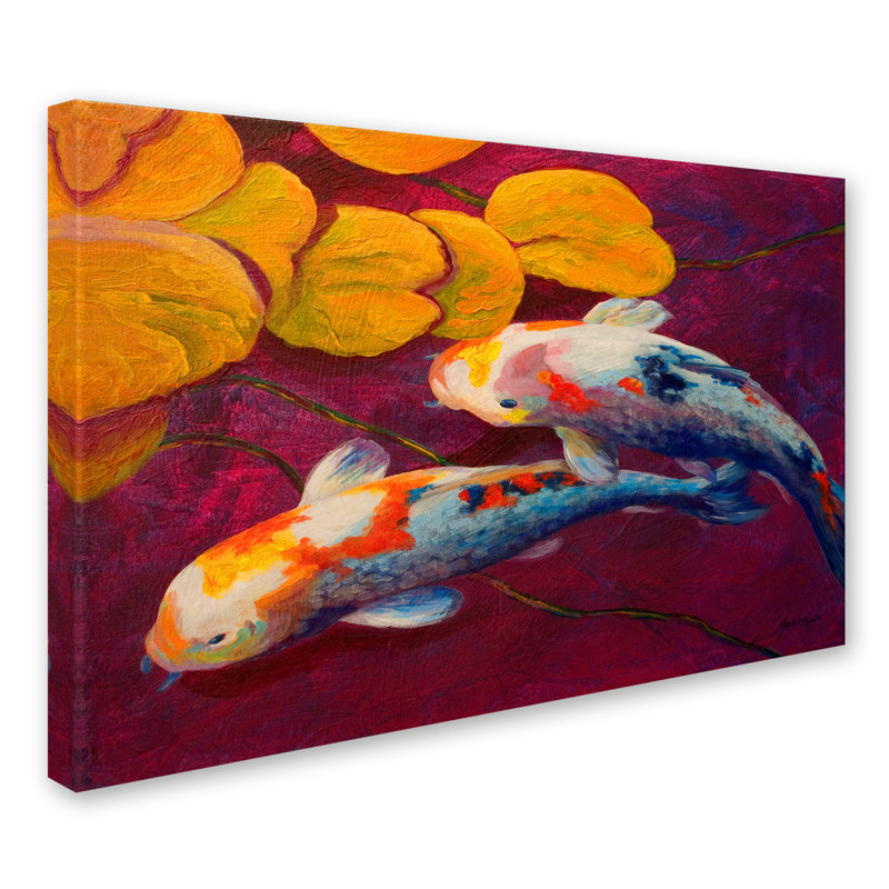 Kucera 'Fish' Print on Wrapped Canvas, 16" H x 24" W