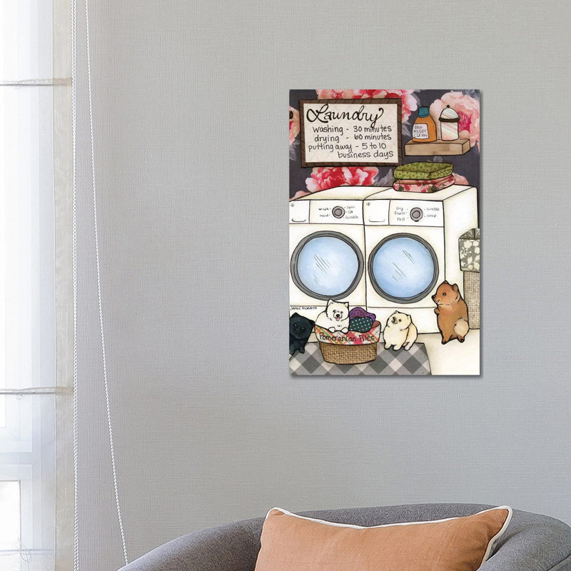 Pomeranian Piles by Jamie Morath - Print on Canvas, 66.04cm H x 45.72cm W x 3.81cm D, Wrapped Canvas