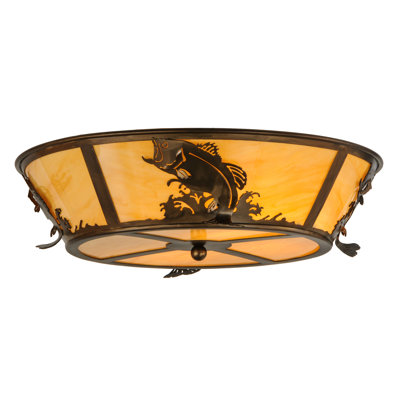 Plafonnier encastré tambour 4 lumières 22,25 po unique