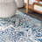 Modern Persian Vintage Medallion Navy/Light Gray Rug-877431624