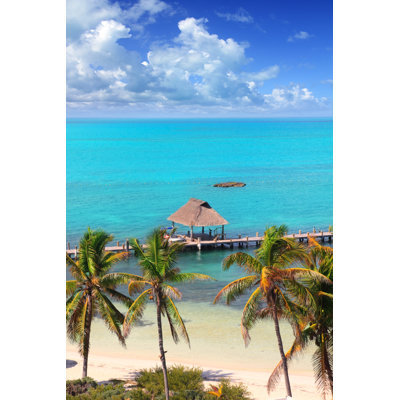 Tropical Caribbean Island - Wrapped Canvas Print