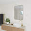 Recessed Frameless Dual Door Medicine Cabinet with Adjustable Shelves-1733405292