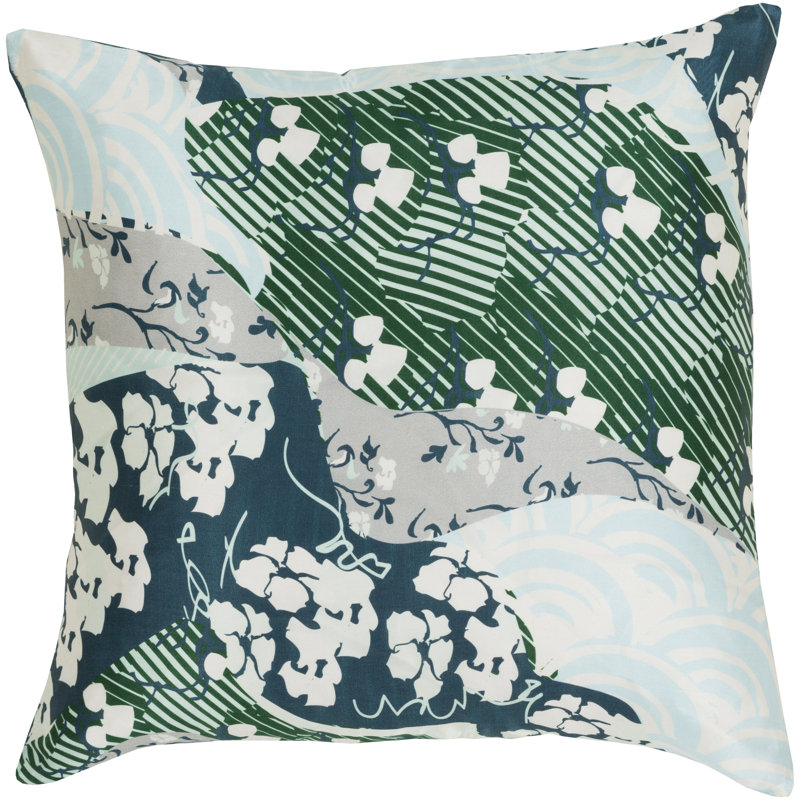 Housse de coussin en soie Geisha, 18 po x 18 po