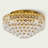 Modern 18" 4-Light Round Crystal Flush Mount Ceiling Light