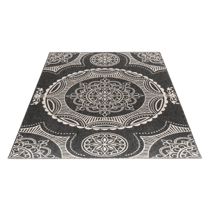 Tapis d'intérieur / extérieur Dheny The Dynamic Medallion, Rectangle 7 pi 10 po x 10 pi 2 po