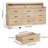 White 9 Drawer Dresser with Charging Station & Led Lights for Bedroom, 63" Large Deep Chest of Drawers,Wooden Dresser Storage Cabinet with 9 Drawers for Bedroom, Long  Dressers for Living Room, Hallway-29787587