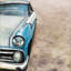 Vieille voiture classique imprimée avec passe-partout mat | Décoration intérieure