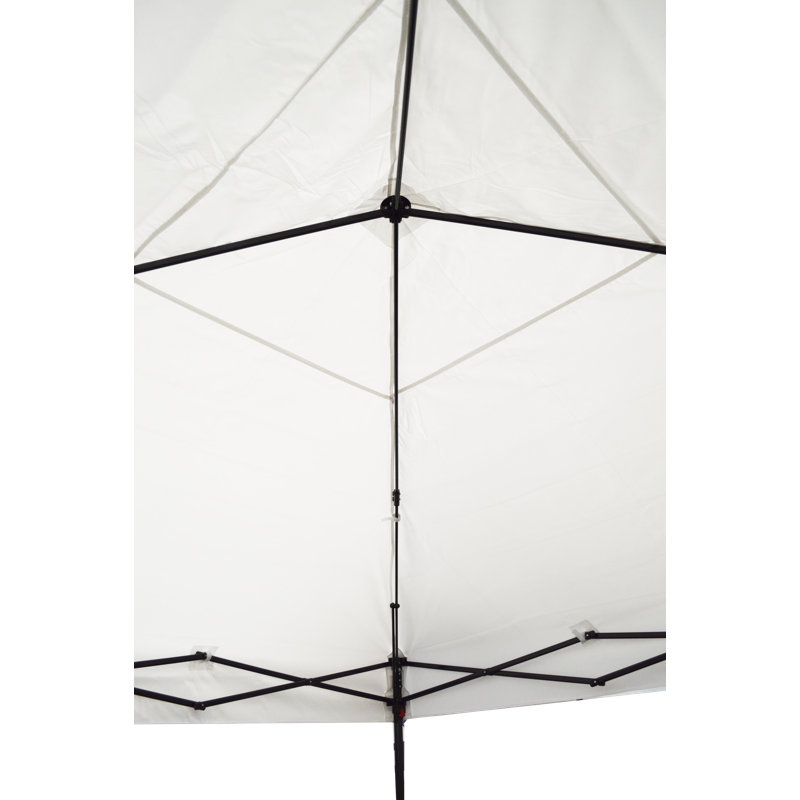 White 10 Ft. x 10 Ft. Steel Pop-Up Canopy Tent