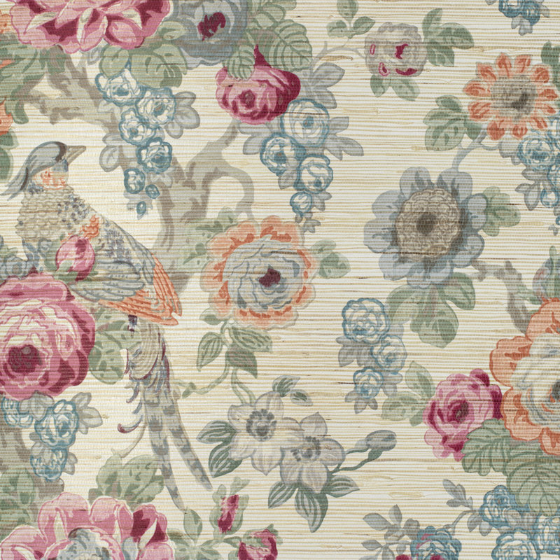 Wallpaper Roll, Berry/Slate