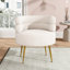 Upholstered Curved Upholstered Single Sofa Accent Chair