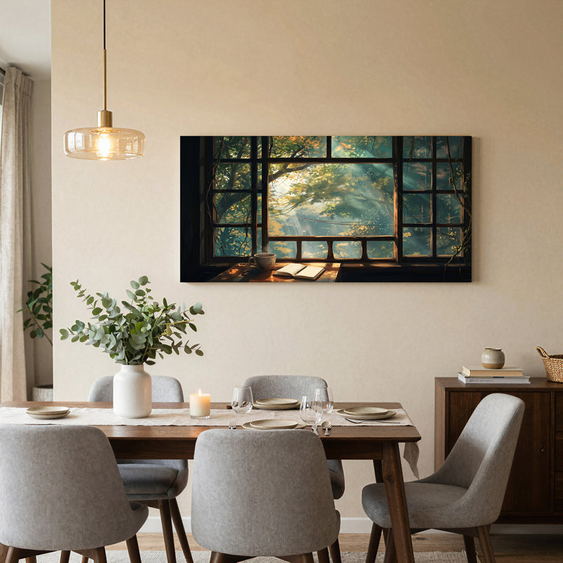 Art mural sur toile en forme de soleil ensoleillé, 46“W x 24”H