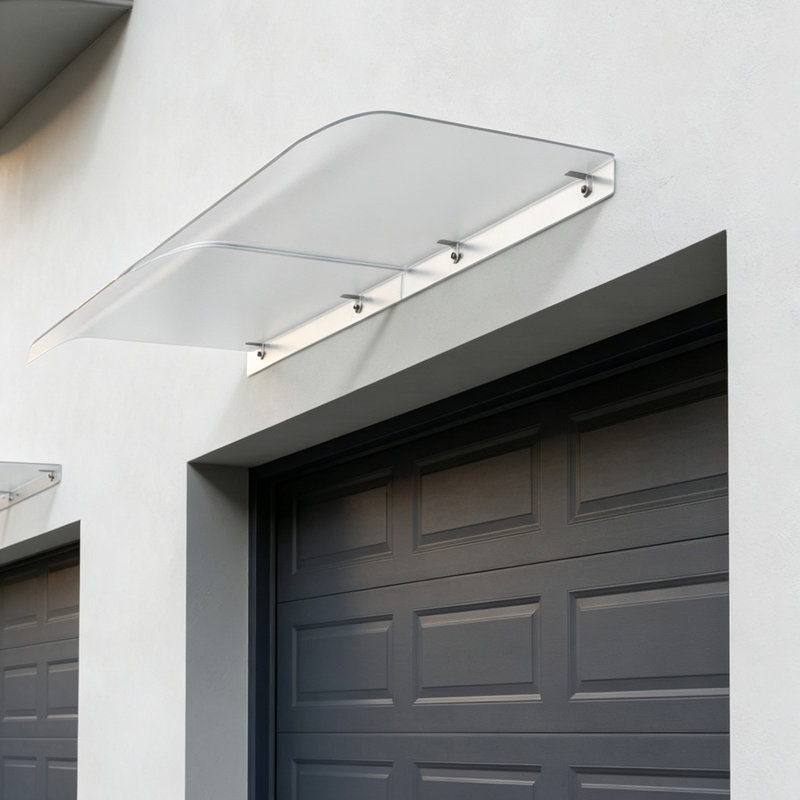 Dakota Fields 160cm W x 43cm D Plastic Cover Retractable Door / Window Awning