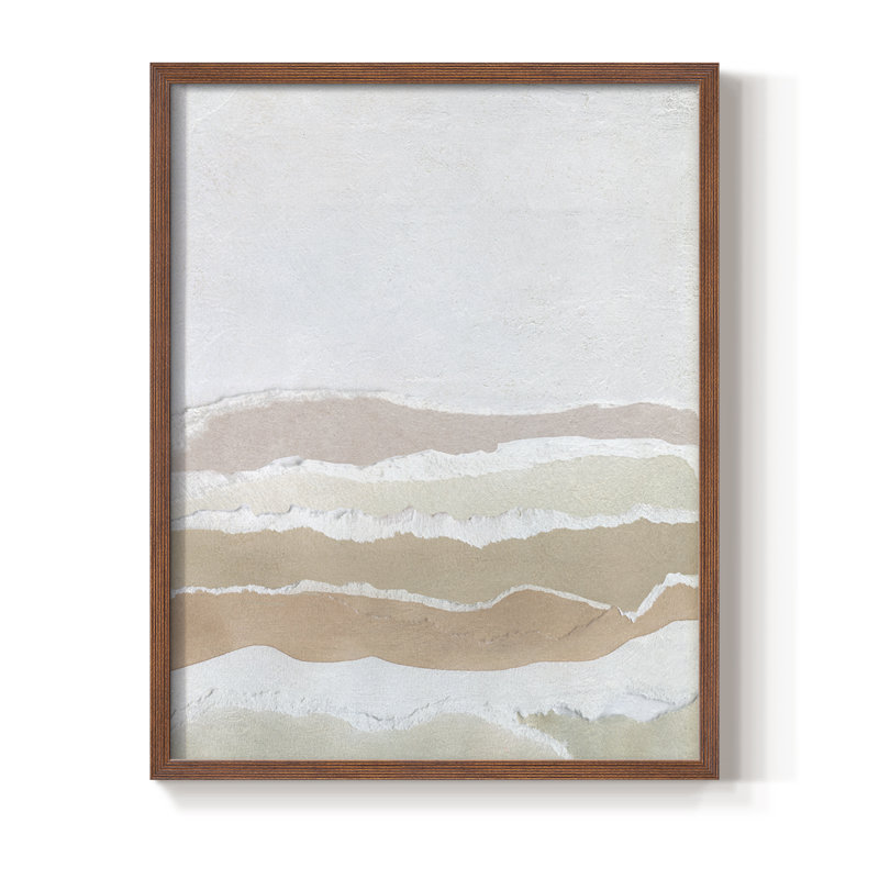 Collage Reflections I, reproduction encadrée - bois massif, H 11 po x l 9 po, Noyer